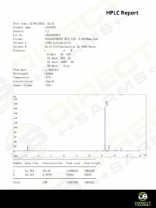 LGD-4033 HPLC Certificate
